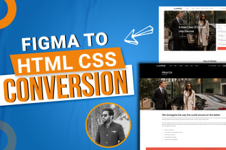 build frontend website figma to html css bootstrap tailwindcss