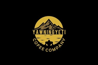 design beautiful brand coffee company logo for you
