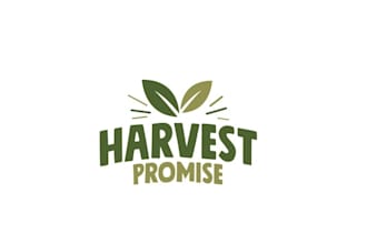 do high quality nice harvest promise new food logo fast delivery