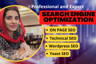 do onpage and technical SEO optimization with wordpress yoast