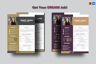 do creative and professional resume design and writing for winning job