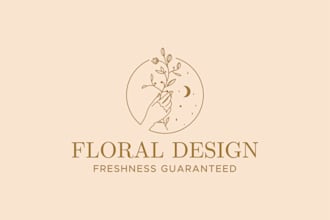 design beautiful feminine and floral logo