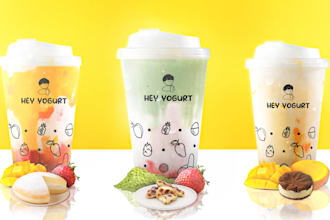 design a modern fast food poster or menu banner ads