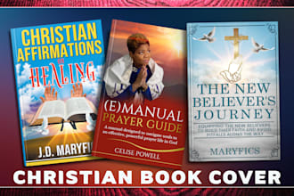 design christian book cover or ebook cover design for amazon KDP