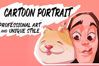 draw a professional portrait in a unique style