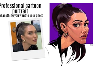 draw a professional portrait in a unique style