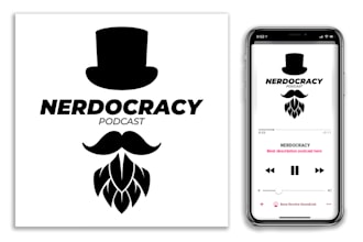 design a professional podcast cover art or cover logo