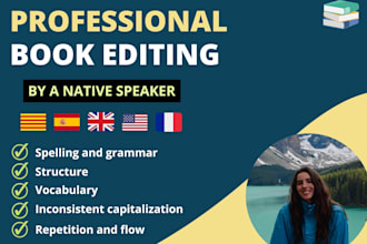 proofread and edit your book in spanish, english, or catalan