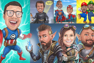 do a superhero or fantasy character portrait of you