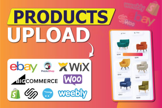 upload or import 500 products to your woocommerce, shopify, wix store