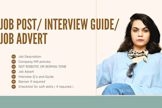 write a unique job description, company vision and advert