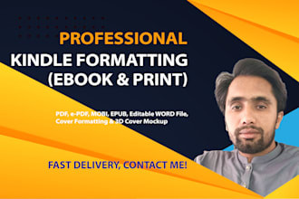 do kindle book formatting, paperback formatting and layout design