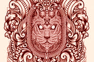 do a design vintage illustration in engraving style