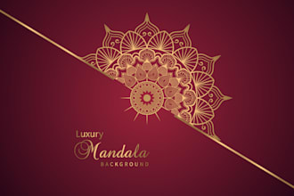 create hand drawing mandala art or mandala design and mandala logo