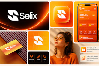 design business logo, brand identity, branding kit and brandbook