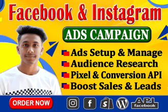be your facebook ads campaign manager, run fb advertising, fb ads ig ads