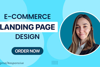 design a modern responsive e commerce landing page in figma