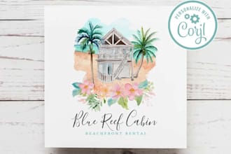create vacation rental cottage logo