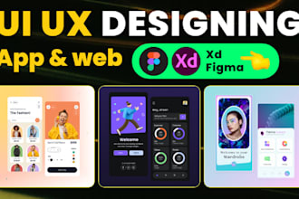 design stunning uiux, for mobile app in adobe xd, figma