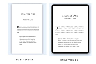 format your book for ebook and print publication