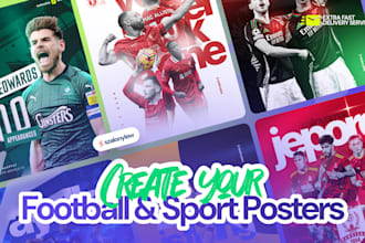 design sport graphic for social media, flyer and posters