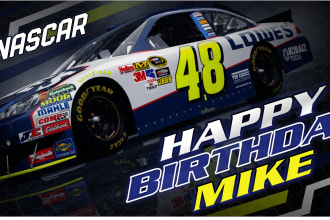 create professional car nascar birthday banners, party backdrop