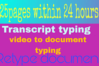 do fast typewrite copy from pdf, image to word excel, retype scanned documebt