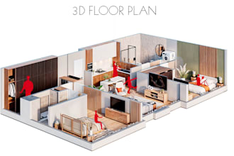3d architectural floor plan rendering