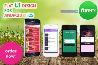 design flat UI for ios or android app