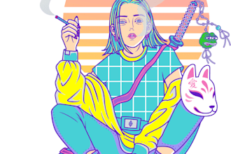 create awesome anime nft or illustration