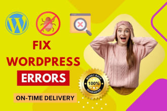 fix wordpress website errors, fix website issues and fix woocommerce bug