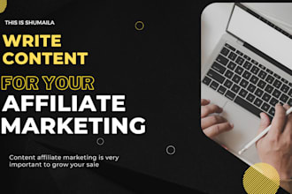 write SEO affiliate articles and blog posts
