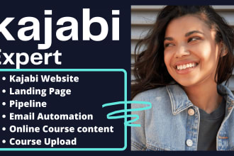 build kajabi online course website, kajabi pipeline set up kajabi website expert