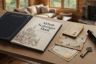 design a custom scavenger hunt gdd for your airbnb