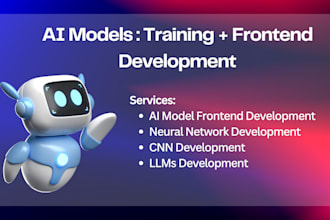 develop ai and ml model, and their front end in python