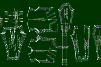 make digital pattern for garments or clothing sewing