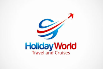 do professional design offering high quality travel logo design services