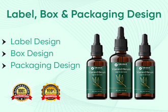 design unique labels, custom boxes, and product packaging