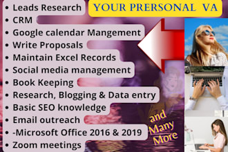 be your personal office virtual assistant in leads research linkedin socialmedia
