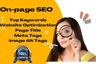 do on page SEO optimization to increase website organic traffic