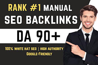 do seo backlinks or manual link building service on high da 90