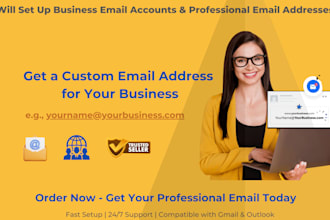 set up business email accounts and professional email addresses