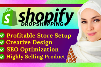 build high converting shopify dropshipping store  and website