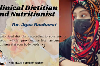 be your nutritionist and provide customized diet plans