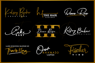 do special luxury fashion handwritten signature logo design