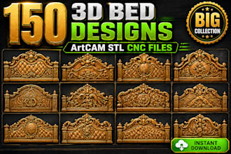 give you top 150 3d bed design for cnc
