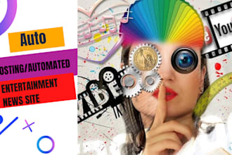 create an autopilot entertainment music dj news website