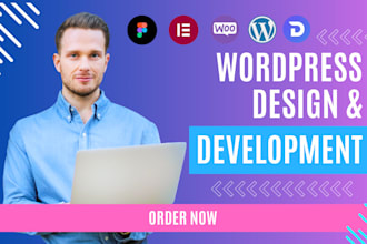 do wordpress website theme, elementor, divi, woocommerce