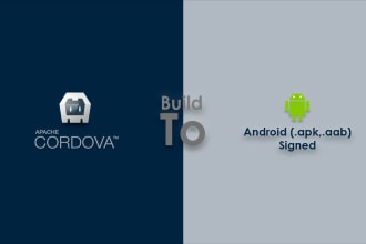 build your cordova project to android apk aab files signed