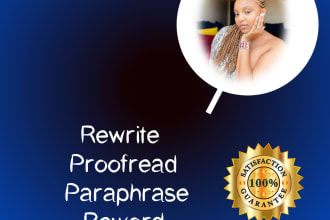 proofread, rewrite, and paraphrase your documents manually